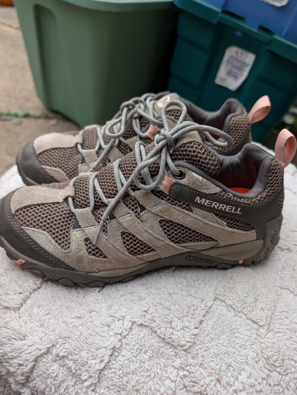 Merrell Women's Gray and Pink Outdoor Trail Shoes